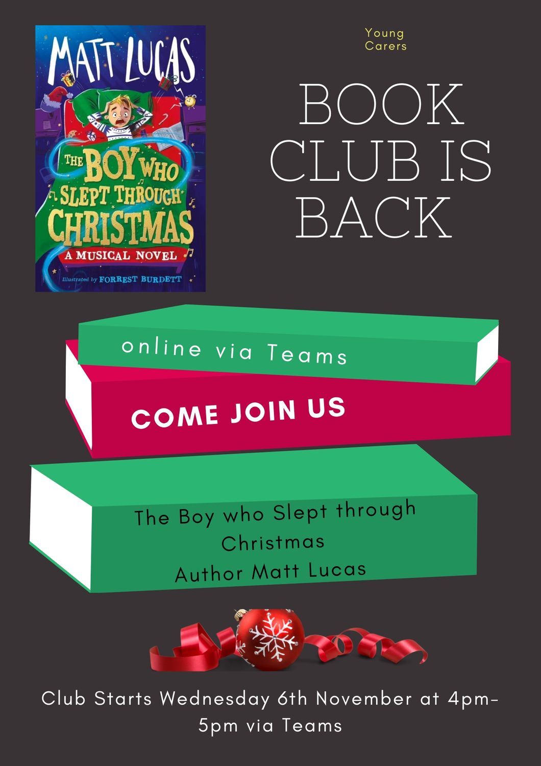 poster for young caerrs online book club