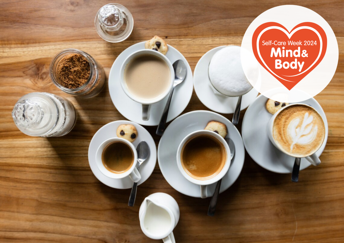 coffee cups viewed from above