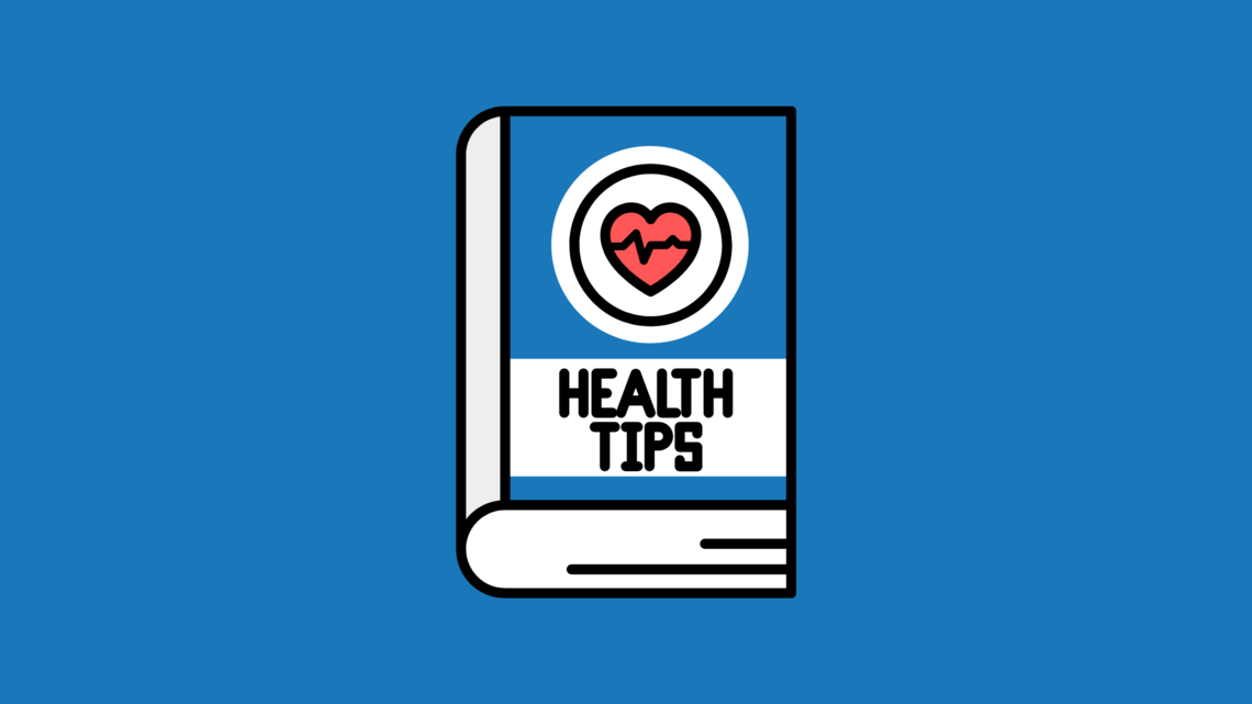 book with health tips written on the front