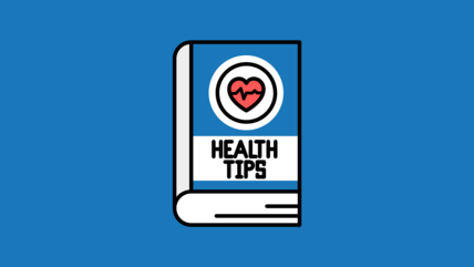 book with health tips written on the front