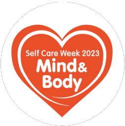 self care week heart logo round